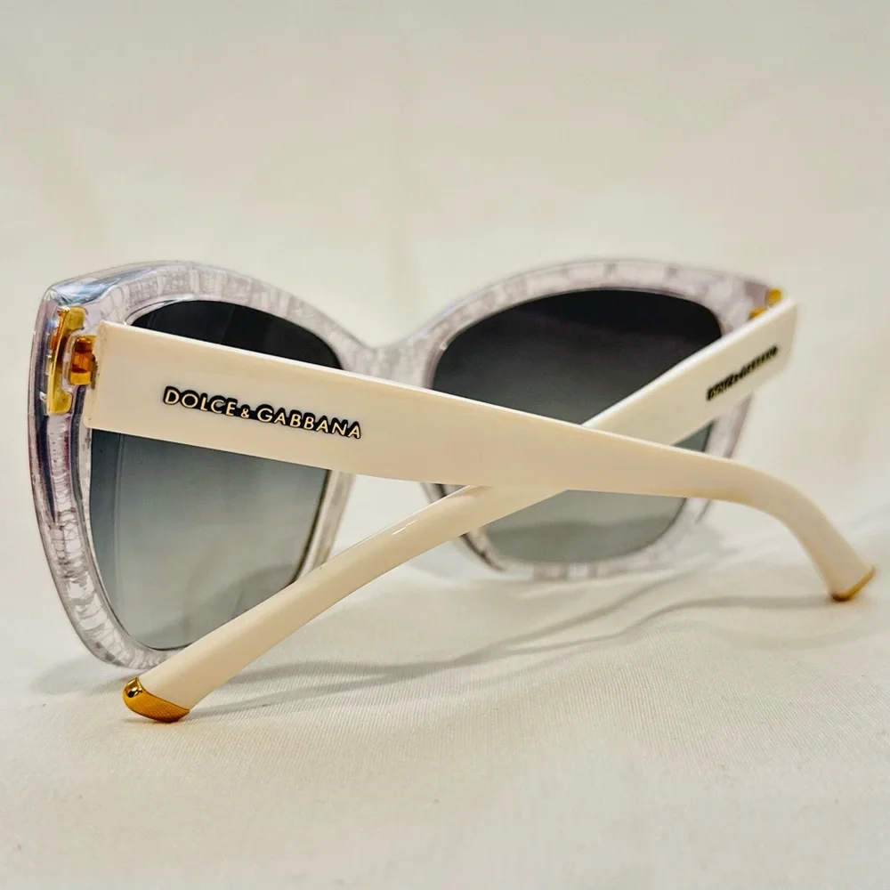 Dolce & Gabbana DG4111M 1896/8G White Snake Luxury Sunglasses